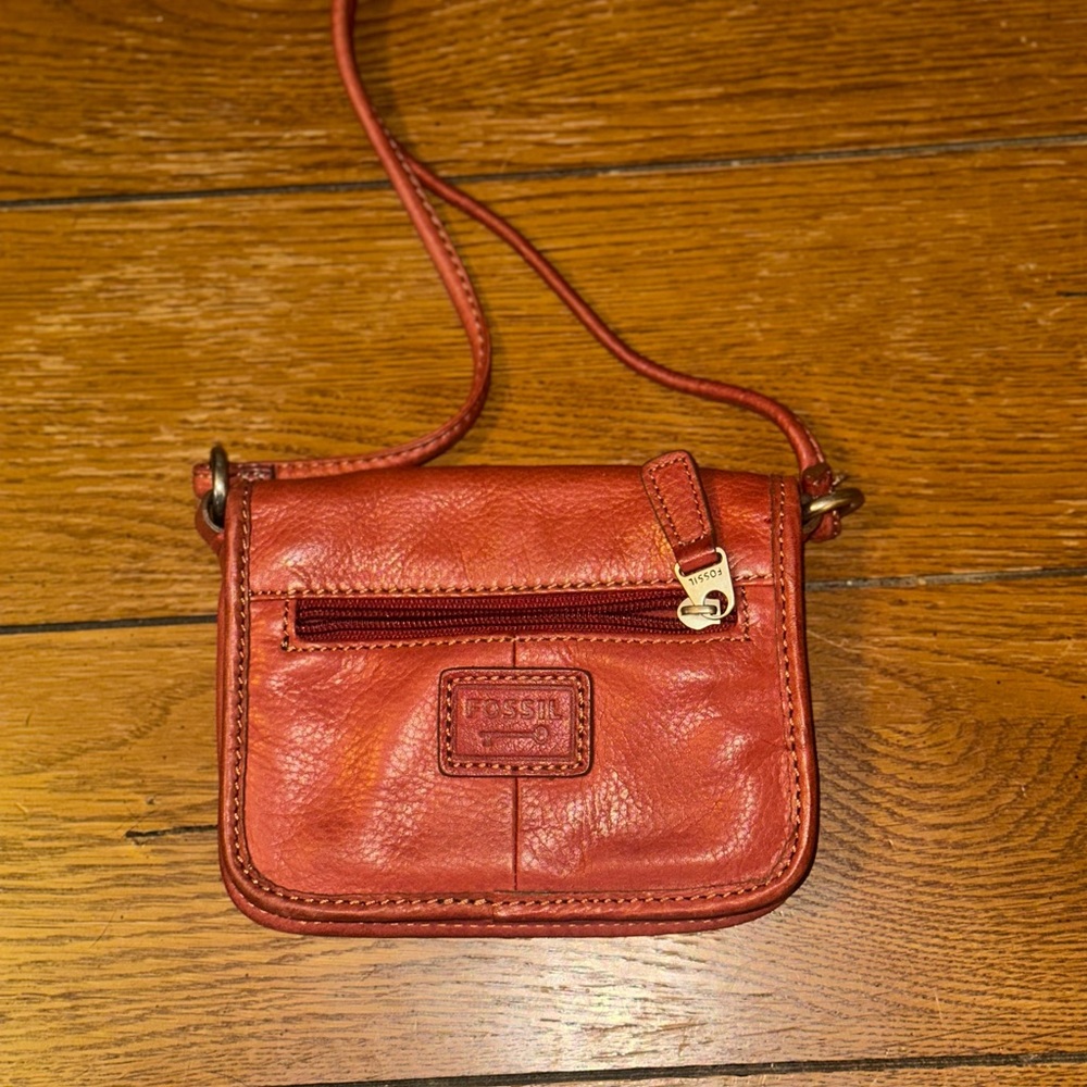 Fossil Cherry Red Leather Handbag